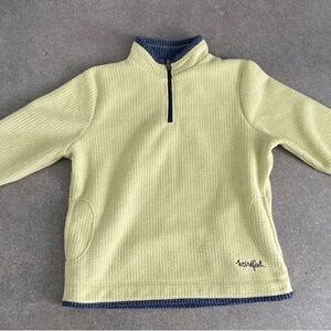 Lime Green 1/4 zip waffle fleece pullover.  Boys 16 or women’s S